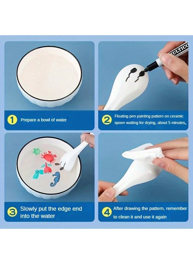 Magic Water Painting Pens for Kids – Interactive Floating Art with Non-Toxic Ink, Quick-Drying, Smooth Writing, Perfect for DIY Craft Projects, Creative Play, and Gifts – Includes 12 Bright Colors, Water-Based, Safe, Mess-Free, and Fun for Children - Image 4